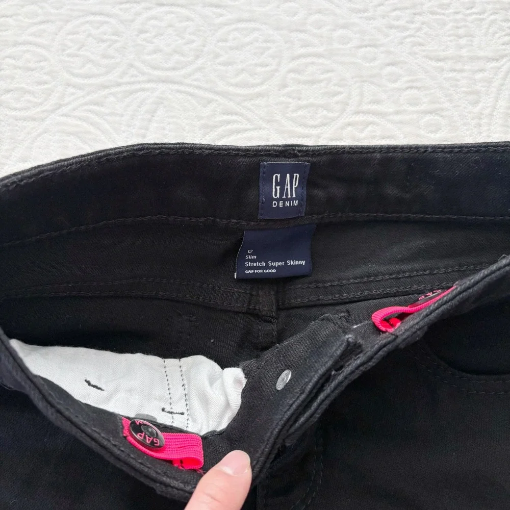 Gap Kids Super Skinny Stretch Jeans,‎ Black 12 Slim